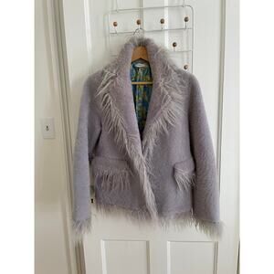 Saks Potts Jimi Cleome Shearling jacket lavender small mongolian fur